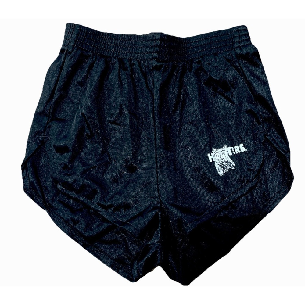 Rare Old School Hooters Dolfin Shorts Black Uniform Shorty Short Size 3XS NEW